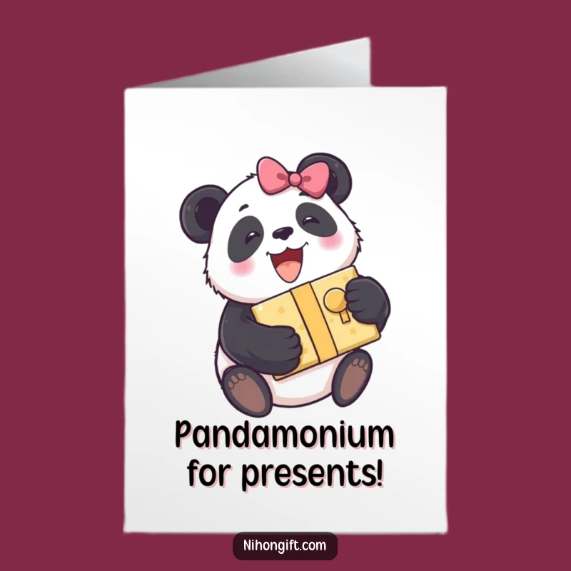 Free Printable Panda Birthday Card: Hugging Gift Downloadable Humor