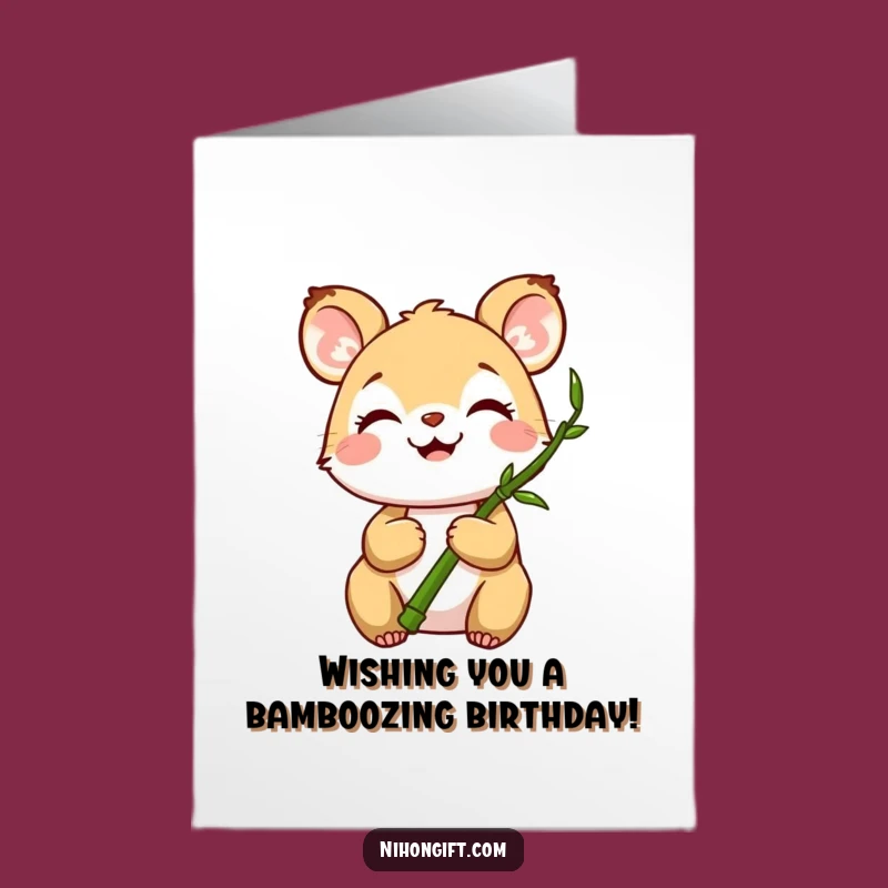 Free Printable Joyful Animal Bamboo Birthday Card - Zen Downloadable Gift