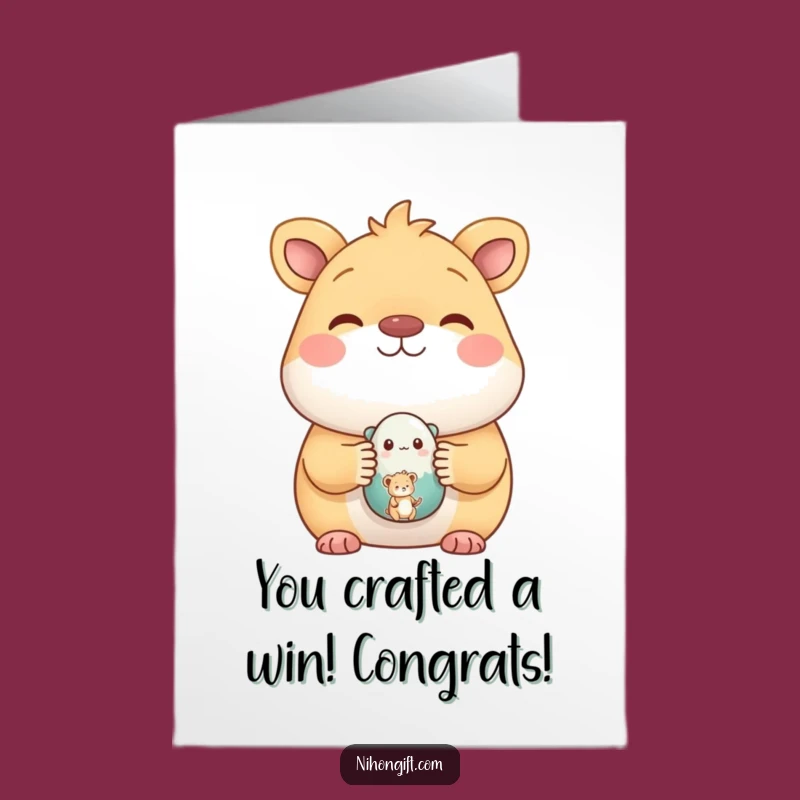 Congrats Free Printable Card: Animal's Proud Display DIY Gift for Celebration