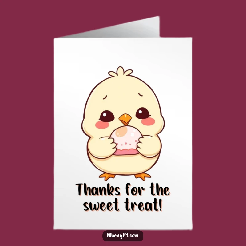 Free Printable Thank You Card: Chubby Chick Mochi - Heartfelt Downloadable Gift