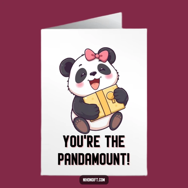 Free Printable Panda Thank You Card: Gift Embrace Downloadable