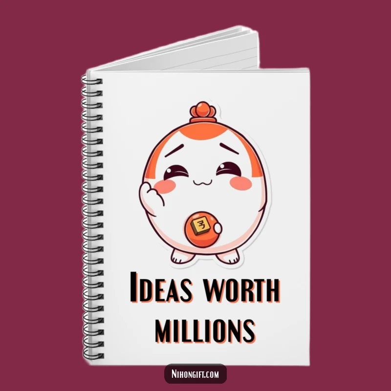 Funny! Lucky Daruma Doll Coin Notebook: Jot Down Ideas with Fortune & Fun