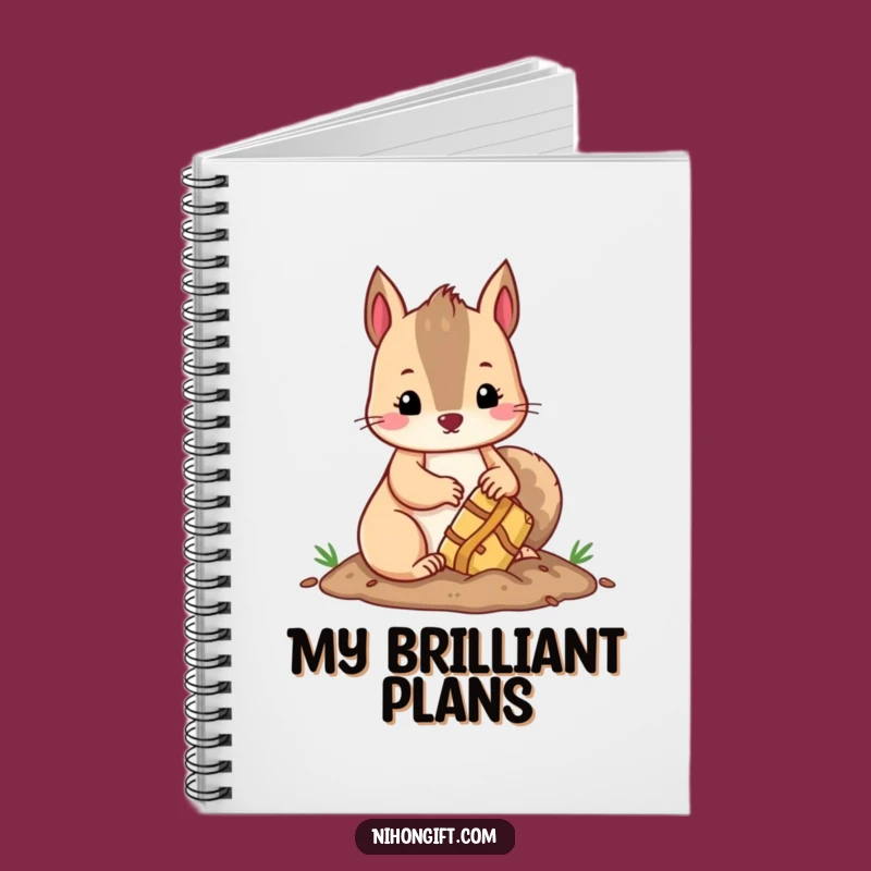 Funny Kawaii Squirrel Notebook: Jot Down Treasures with Humorous Style