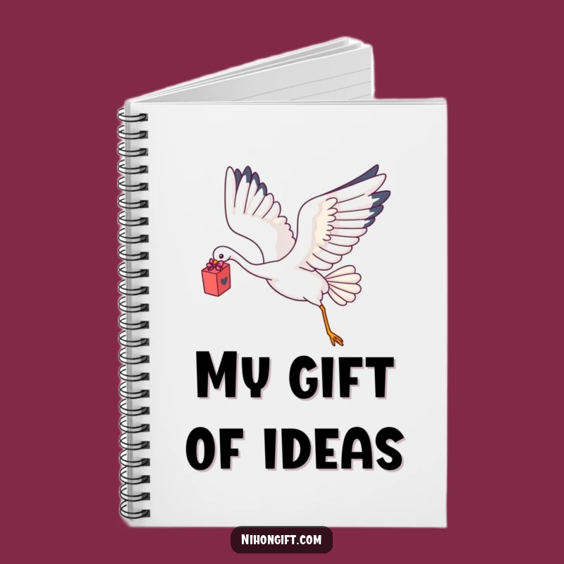 Funny Kawaii Crane Gift Notebook: Jot Down Wishes with Grace!