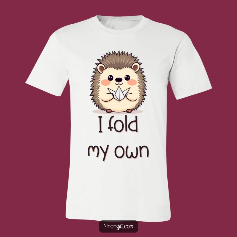 Funny Hedgehog Crane T-Shirt: Unique Art Tee & Whimsical Gift Idea