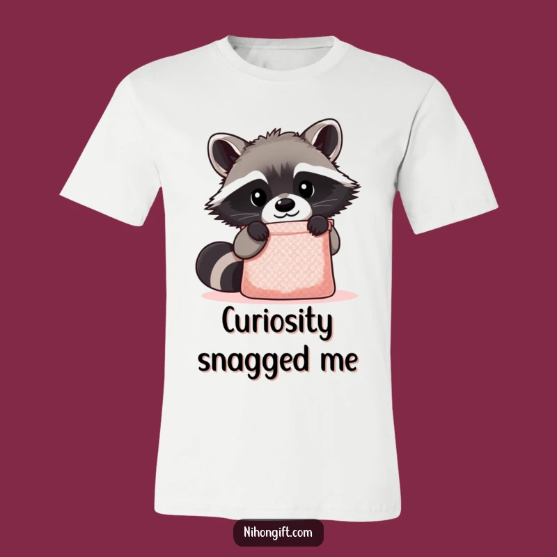 Funny Kawaii Raccoon T-Shirt: Curious Explorer, Hilarious Gift for Raccoon Fans
