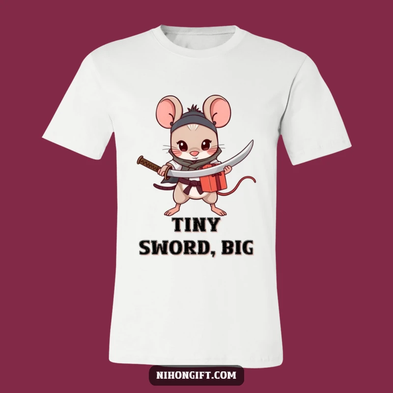 Funny Mouse Katana T-Shirt: Gift Guardian Warrior - Humorous Tee Gift