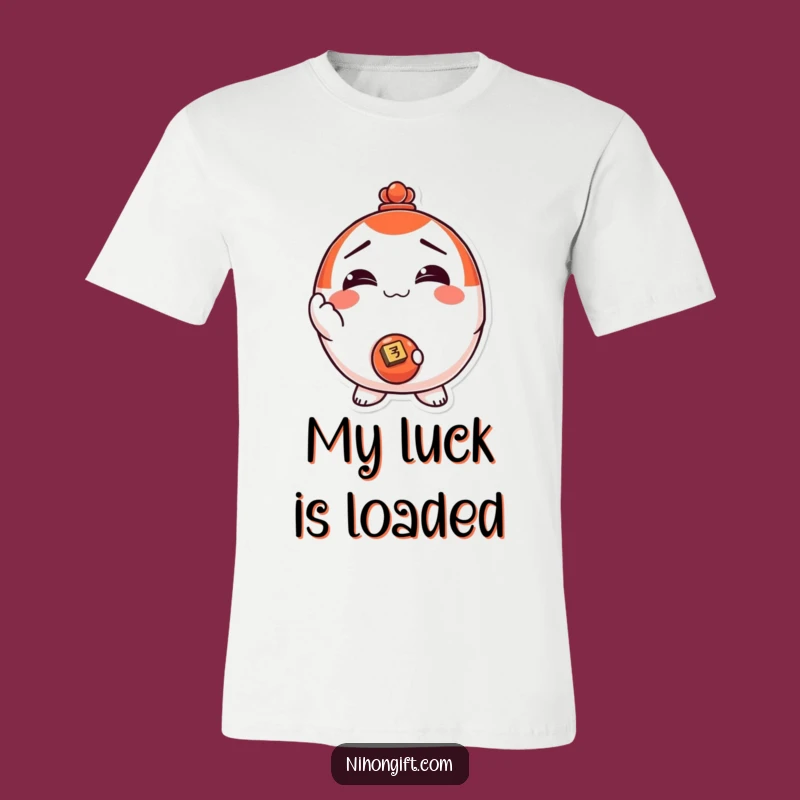 Funny! Smiling Daruma Doll Coin Shirt: A Hilarious & Lucky Tee for Everyday Fun