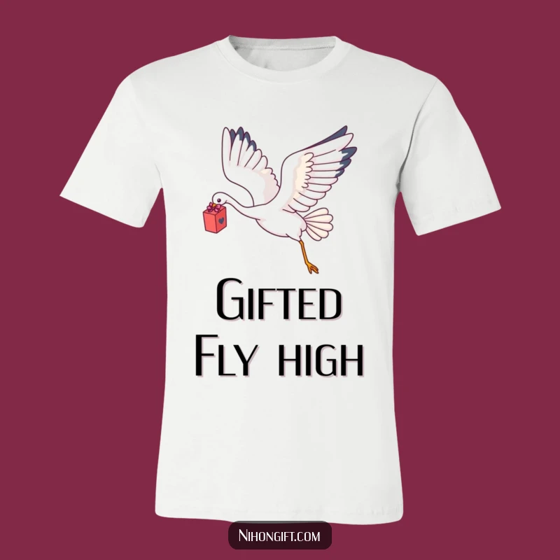 Funny Kawaii Crane Gift Tee: Wear Your Wishes with This Elegant Shirt!