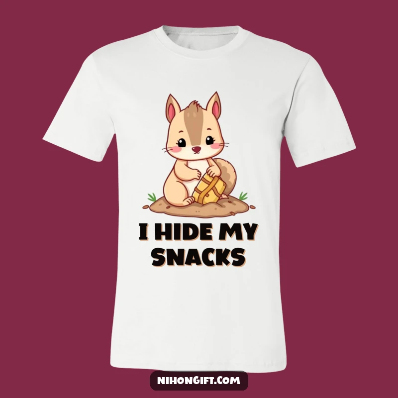 Funny Kawaii Squirrel Treasure Tee: Adorable Humor for Cozy Gift Giving