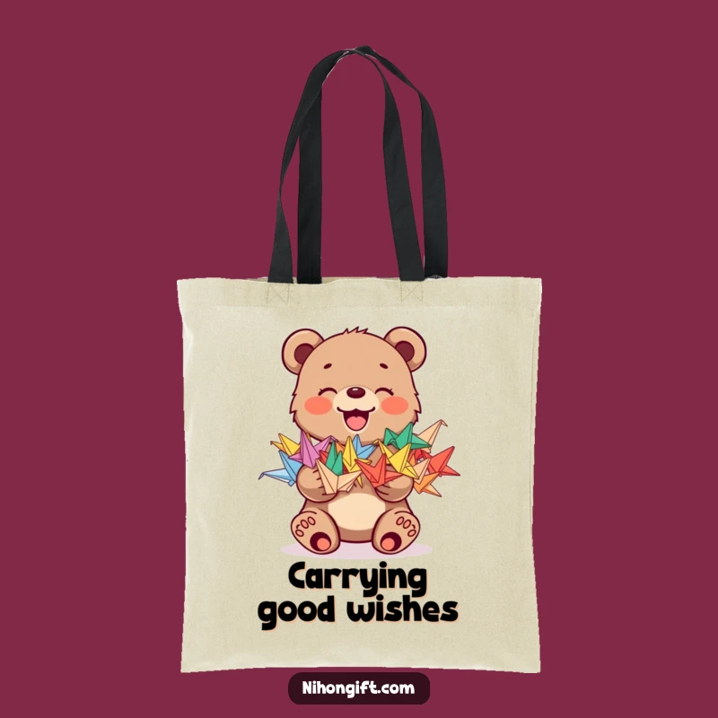 Bear Cub Crane Carrier Funny Tote Bag: Carry Your Essentials with Joy