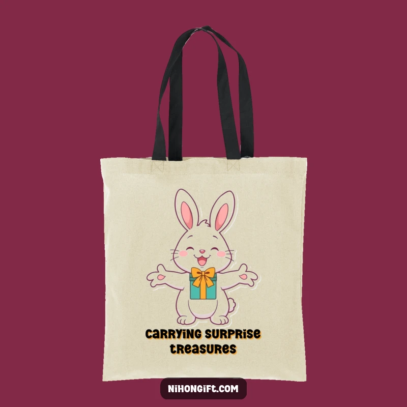 Funny Cheerful Bunny Gift Tote Bag: Carry Joy and Humorous Surprises