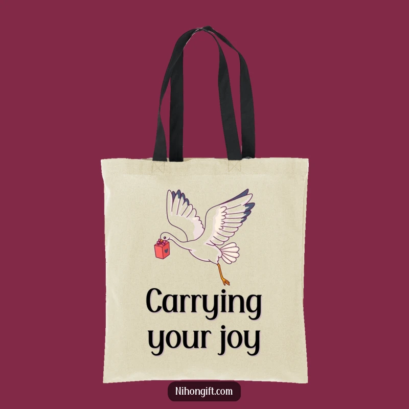 Funny Kawaii Crane Gift Tote: Carry Your Blessings in Style!