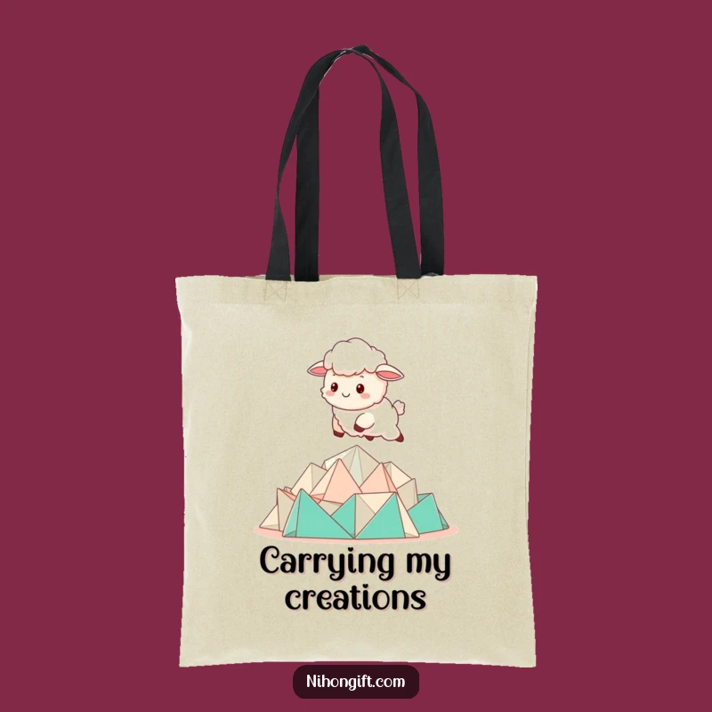 Funny Kawaii Sheep Origami Tote: Carry Your Creativity On the Go!