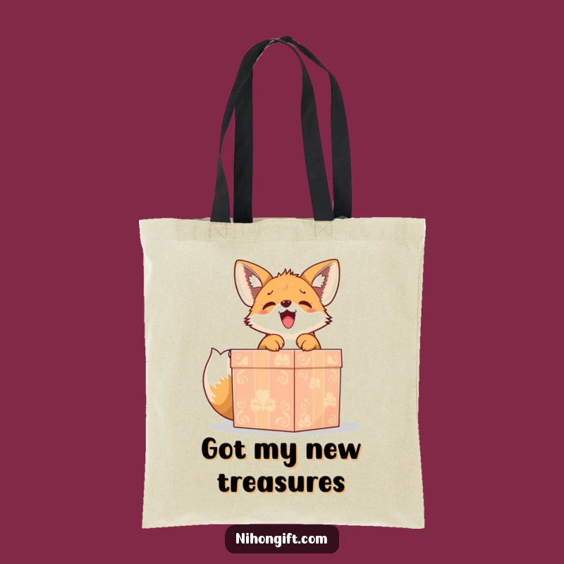 Funny Fox Puppy Gift Tote Bag - Adorable Character Bag, Perfect Gift Enthusiast