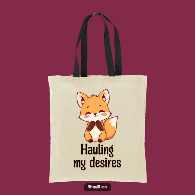 Funny Fox Tote Bag - Stylish Anticipation, Great Gift Accessory